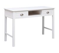 Vidaxl Writing Desk White 110X45X76 Cm Wood Desks