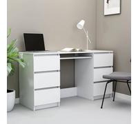vidaXL Writing Desk White 140x50x77 cm Engineered Wood