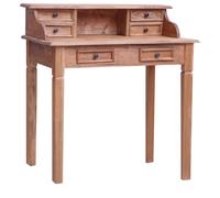 vidaXL Writing Desk with Drawers Writing Table Study Desk Solid Mahogany Wood