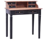 vidaXL Writing Desk with Drawers Writing Table Study Desk Solid Mahogany Wood