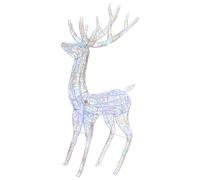 vidaXL XXL Acrylic Christmas Reindeer 250 LED, 180cm Tall, Colourful Lights, 8 Modes, 5m USB Cable (Code 329788)