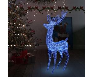 vidaXL XXL Acrylic Christmas Reindeer 250 LED Blue Outdoor Holiday Ornament