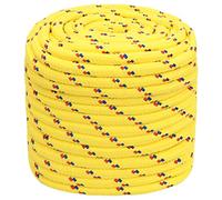 vidaXL Yellow Boat Rope - 16 mm Thickness, 25 m Length, Polypropylene Material