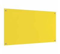 vidaxl Yellow Kitchen backsplash - Tempered Glass Panel, Heat-Resistant splashback - 110 x 60 cm, Modern Kitchen Decor, Easy Clean Plastic Shielding for Spills and Stains