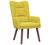 vidaXL Yellow Velvet Relaxing Armchair