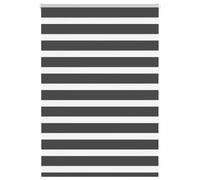 vidaXL Zebra Blind Black 110x150 cm Fabric Width 105.9 cm Polyester