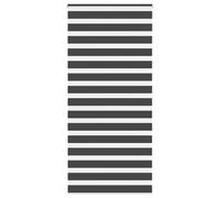 vidaXL Zebra Blind Black 110x200 cm Fabric Width 105.9 cm Polyester