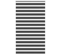 vidaXL Zebra Blind Black 125x200 cm Fabric Width 120.9 cm Polyester