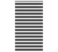 vidaXL Zebra Blind Black 125x230 cm Fabric Width 120.9 cm Polyester