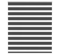 vidaXL Zebra Blind Black 130x100 cm Fabric Width 125.9 cm Polyester