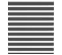 vidaXL Zebra Blind Black 135x150 cm Fabric Width 130.9 cm Polyester