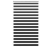 vidaXL Zebra Blind Black 135x200 cm Fabric Width 130.9 cm Polyester