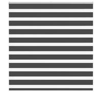 vidaXL Zebra Blind Black 140x100 cm Fabric Width 135.9 cm Polyester