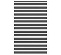 vidaXL Zebra Blind Black 140x200 cm Fabric Width 135.9 cm Polyester
