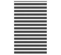 vidaXL Zebra Blind Black 145x230 cm Fabric Width 140.9 cm Polyester