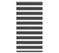 vidaXL Zebra Blind Black 70x100 cm Fabric Width 65.9 cm Polyester