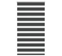 vidaXL Zebra Blind Black 75x100 cm Fabric Width 70.9 cm Polyester