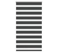 vidaXL Zebra Blind Black 80x100 cm Fabric Width 75.9 cm Polyester