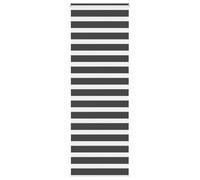 vidaXL Zebra Blind Black 85x200 cm Fabric Width 80.9 cm Polyester, zebra roller blind, dual roller blind, zebra blind for window, double roller blind