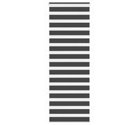 vidaXL Zebra Blind Black 85x200 cm Fabric Width 80.9 cm Polyester