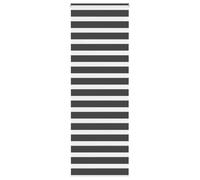 vidaXL Zebra Blind Black 85x230 cm Fabric Width 80.9 cm Polyester, zebra roller blind, dual roller blind, zebra blind for window, double roller blind