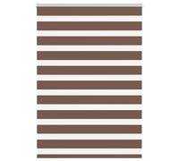 vidaXL Zebra Blind Brown 100x150 cm Fabric Width 95.9 cm Polyester