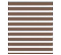 vidaXL Zebra Blind Brown 130x100 cm Fabric Width 125.9 cm Polyester