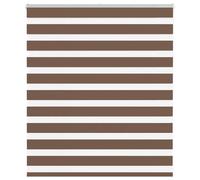 vidaXL Zebra Blind Brown 130x100 cm Fabric Width 125.9 cm Polyester