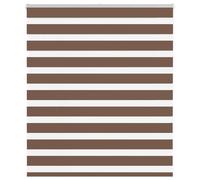 vidaXL Zebra Blind Brown 135x100 cm Fabric Width 130.9 cm Polyester