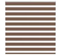 vidaXL Zebra Blind Brown 140x150 cm Fabric Width 135.9 cm Polyester