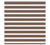 vidaXL Zebra Blind Brown 145x100 cm Fabric Width 140.9 cm Polyester