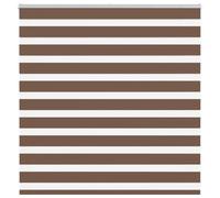 vidaXL Zebra Blind Brown 145x100 cm Fabric Width 140.9 cm Polyester