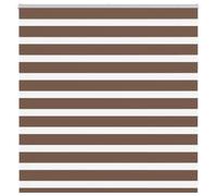 vidaXL Zebra Blind Brown 150x100 cm Fabric Width 145.9 cm Polyester