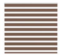 vidaXL Zebra Blind Brown 165x150 cm Fabric Width 160.9 cm Polyester