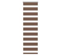 vidaXL Zebra Blind Brown - Roller Blind 45x150 cm - Dual Fabric Polyester Privacy Shade - Living Room/Bedroom Window Treatment