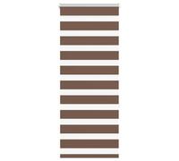 vidaXL Zebra Blind Brown 60x150 cm Fabric Width 55.9 cm Polyester, zebra roller blind, dual roller blind, zebra blind for window, double roller blind