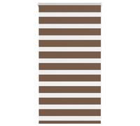 vidaXL Zebra Blind Brown 85x100 cm - Dual Layer Roller Shade with Adjustable Light Control & Versatile Mounting for Living Room, Bedroom, Office - Polyester Fabric with Aluminum Rail