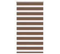 vidaXL Zebra Blind Brown 85x100 cm - Dual Layer Roller Shade with Adjustable Light Control & Versatile Mounting for Living Room, Bedroom, Office - Polyester Fabric with Aluminum Rail