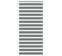 vidaxl Zebra Blind - Dark Grey 110x200 cm - Polyester Window Roller Shades for Living Room/Bedroom/Office