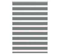 vidaxl zebra roller blinds - dark grey 115x100 cm - polyester fabric width 110.9 cm - modern home/office decor - adjustable light filter/privacy control