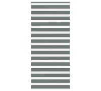 vidaXL Zebra Blind Dark Grey 115x200 cm Fabric Width 110.9 cm Polyester