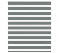 vidaXL Zebra Blind Dark Grey 120x150 cm Fabric Width 115.9 cm Polyester