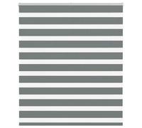 vidaXL Zebra Blind Dark Grey 130x100 cm Fabric Width 125.9 cm Polyester