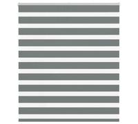 vidaXL Zebra Blind Dark Grey 135x150 cm Fabric Width 130.9 cm Polyester