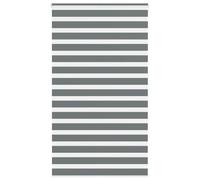 vidaXL Zebra Roller Blind Dark Grey - Polyester 135x230 cm - Adjustable Light Control, Privacy Window Shade - Living Room, Bedroom, Office