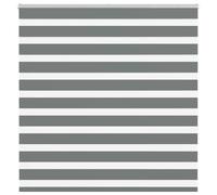 vidaXL Zebra Blind Dark Grey 140x150 cm Fabric Width 135.9 cm Polyester