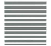 vidaXL Zebra Blind Dark Grey 145x150 cm Fabric Width 140.9 cm Polyester