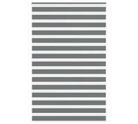 vidaXL Zebra Blind Dark Grey 145x200 cm Fabric Width 140.9 cm Polyester