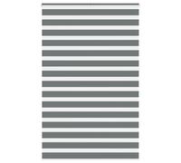 vidaXL Zebra Blind Dark Grey 145x230 cm Fabric Width 140.9 cm Polyester