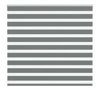 vidaXL Zebra Blind Dark Grey 155x150 cm Fabric Width 150.9 cm Polyester